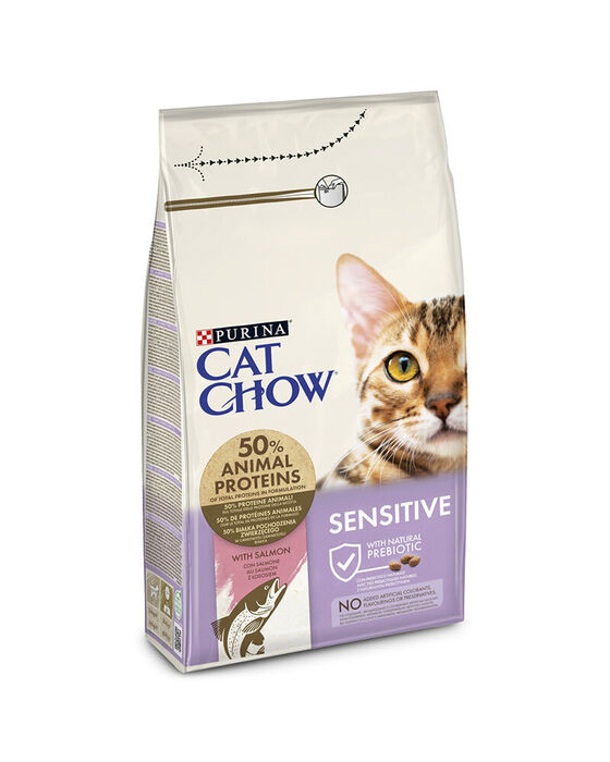 Cat Chow Sensitive Gato Adulto - Salmão