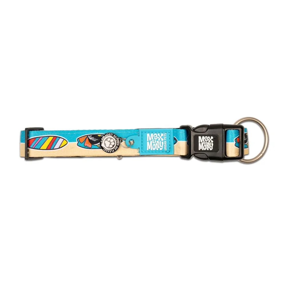 Coleira Aloha com ID Tag para Cães - Max & Molly