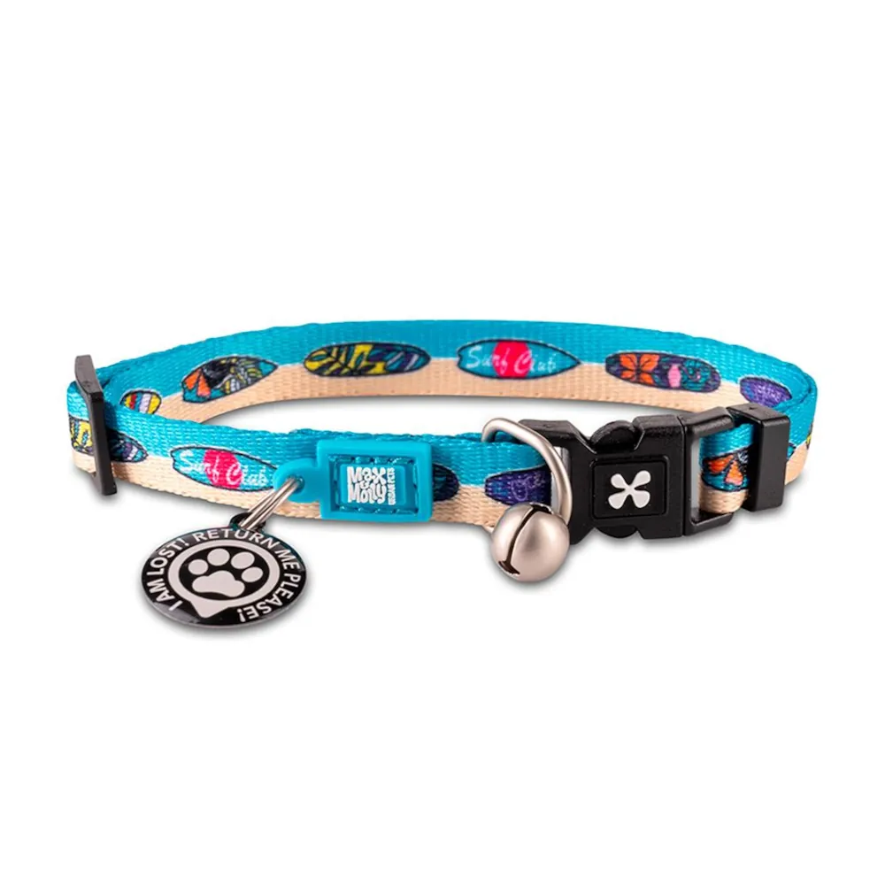 Coleira Aloha com ID Tag para Gatos - Max & Molly