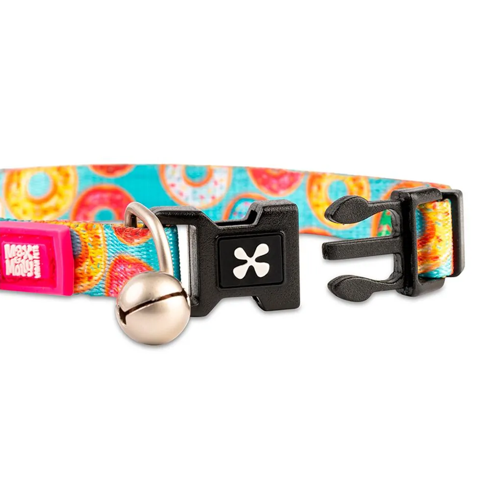 Coleira Donuts com ID Tag para Gatos - Max & Molly