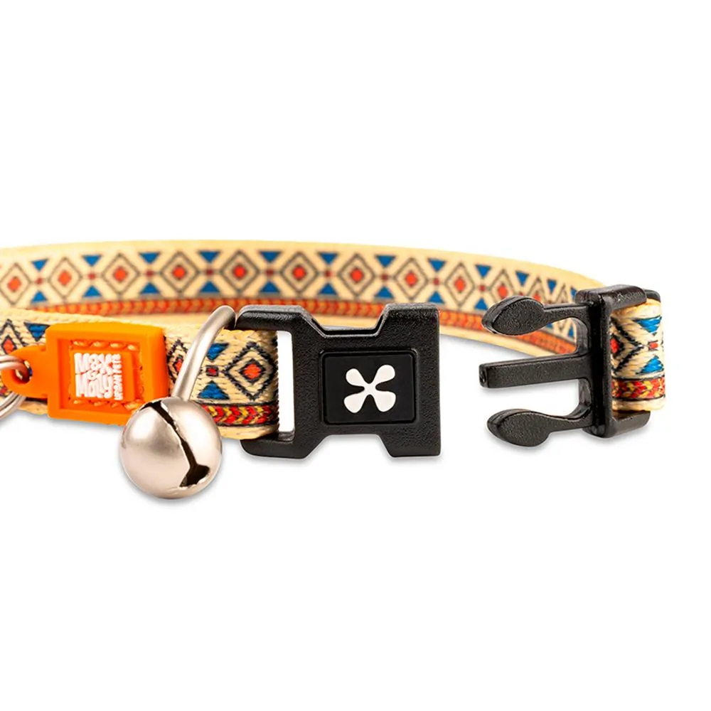 Coleira Ethnic com ID Tag para Gatos - Max & Molly