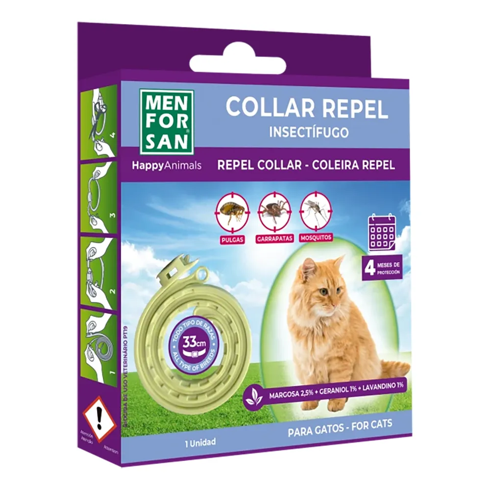 Coleira Repelente para Gatos - Menforsan