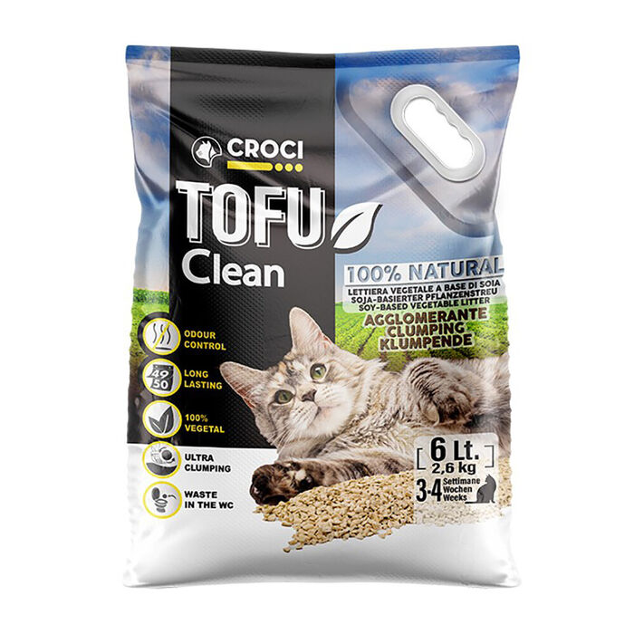 Croci Tofu Clean - Areia Aglomerante Ecológica