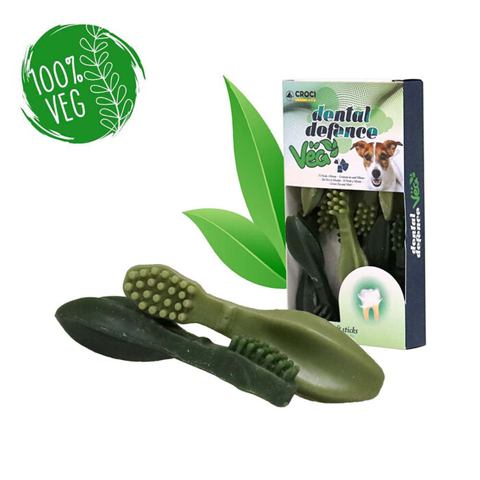 Croci - Dental-Veg Toothbrush Chá Verde para Cães