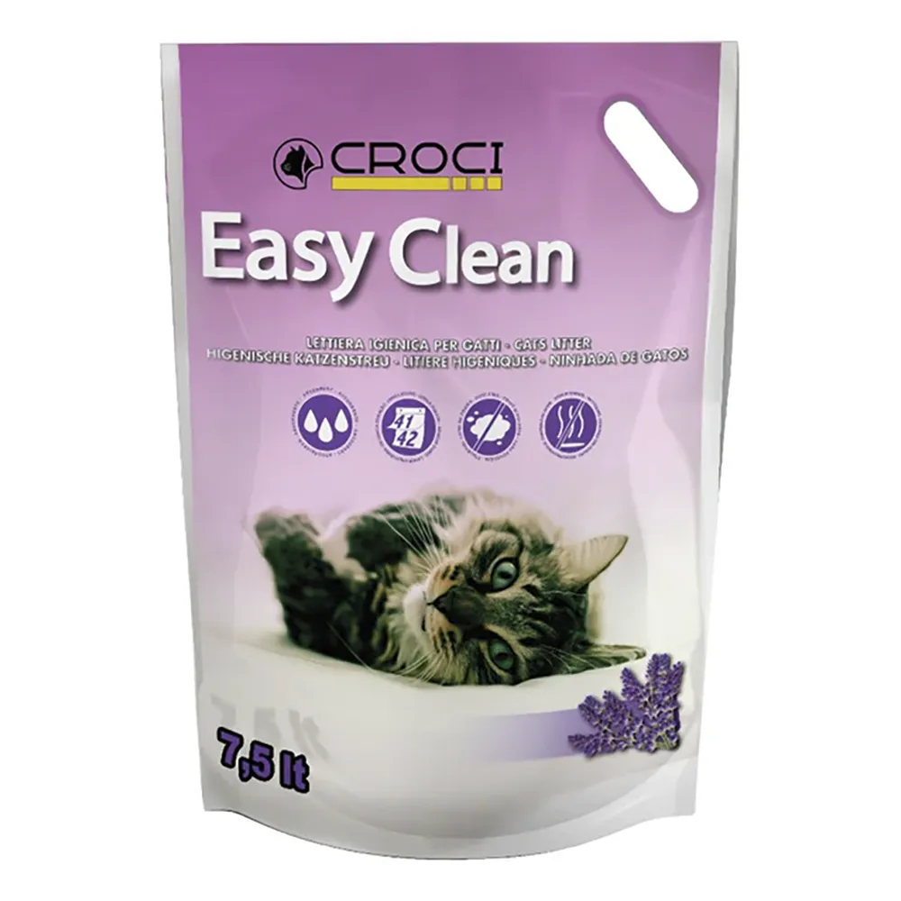 Croci Easy Clean - Areia Sílica para Gatos - Lavanda