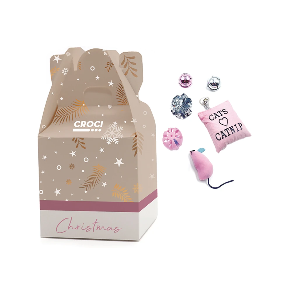 Croci - Gift Box Xmas Blush Toys para Gatos