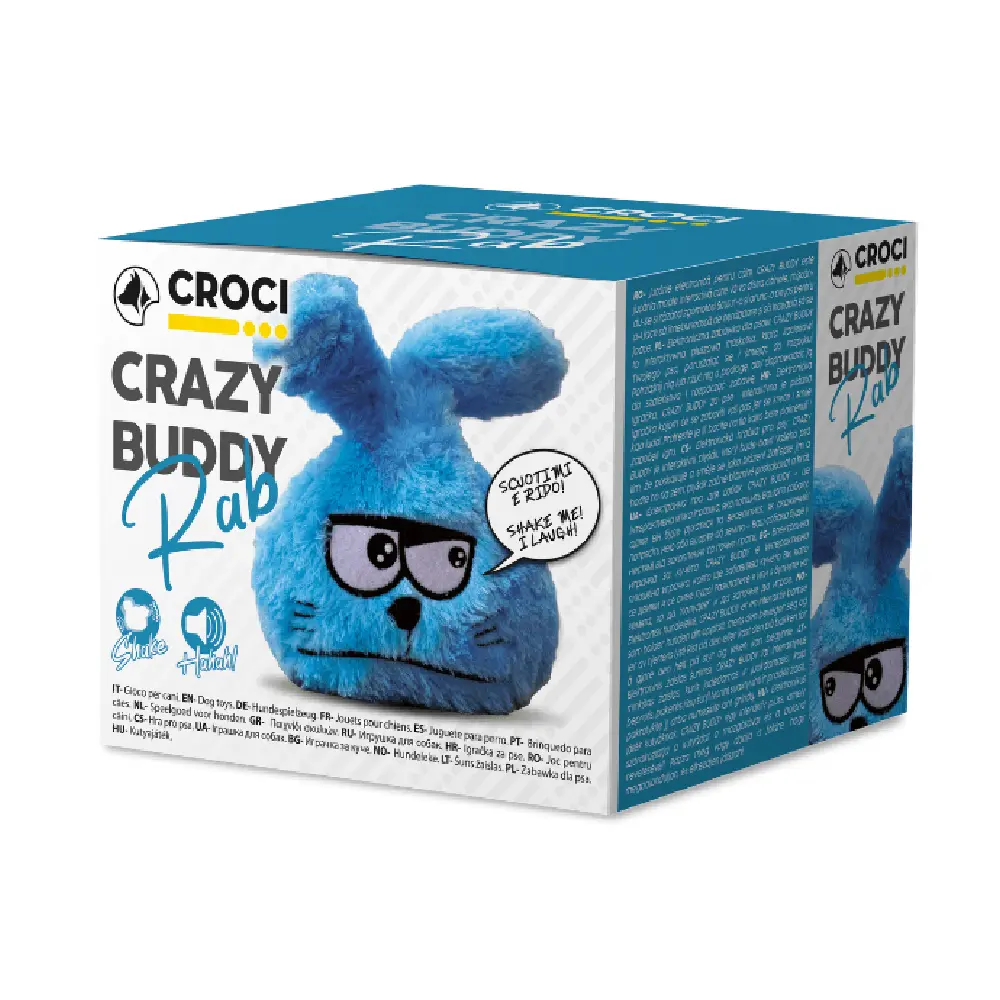 Croci - Peluche Interativo Crazy Buddy Rabbit para Cães