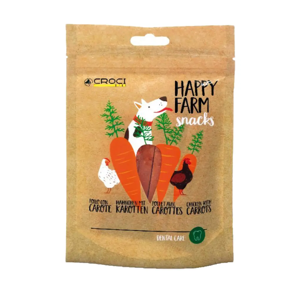 Croci - Snacks Happy Farm com Frango e Cenoura para Cães