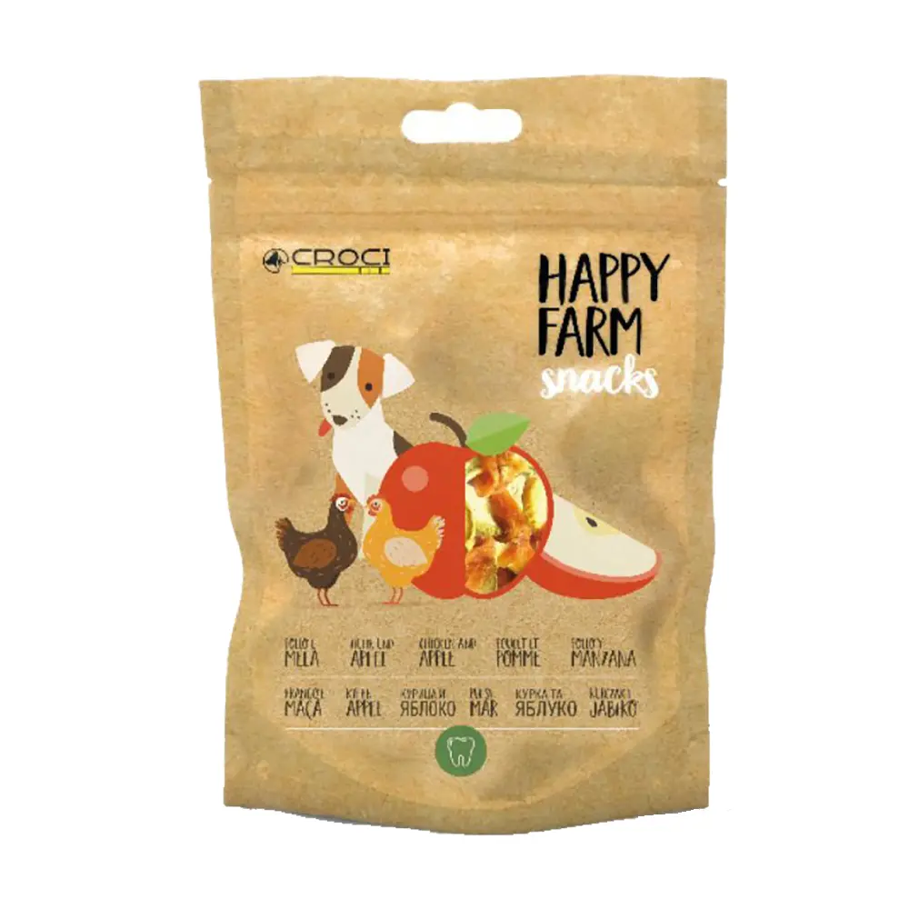 Croci - Snacks Happy Farm com Frango e Maça para Cães
