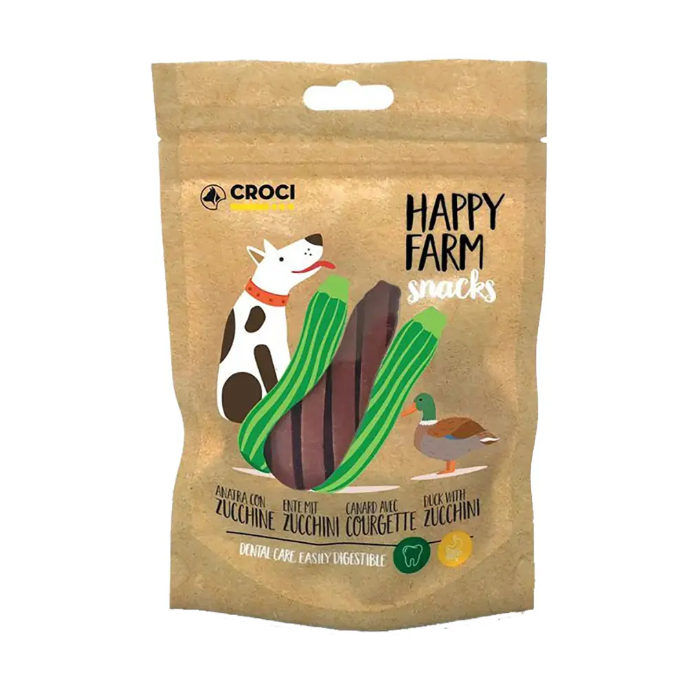 Croci - Snacks Happy Farm com Pato e Curgete para Cães