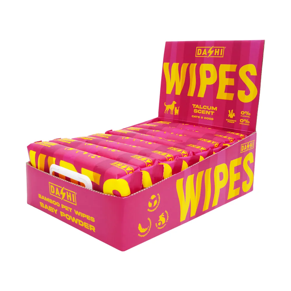 Dashi Bamboo Pet Wipes Baby Powder