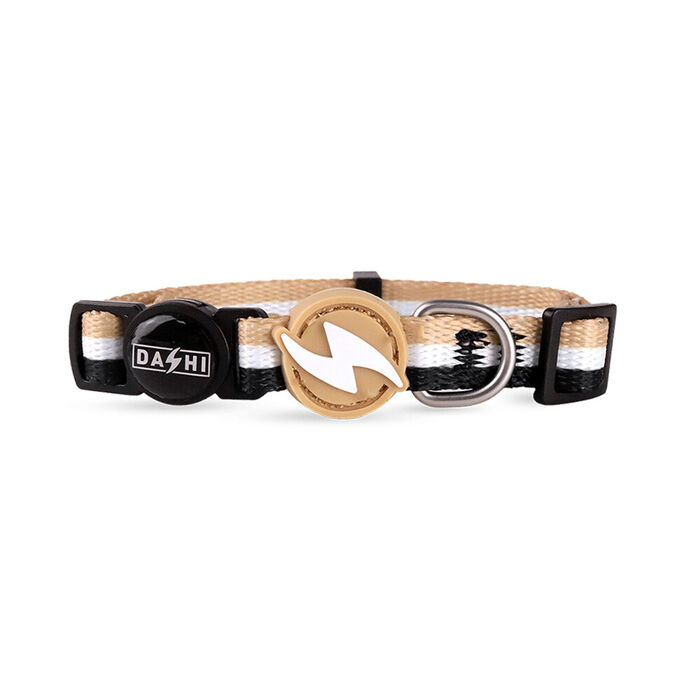 Dashi Coleira Gato Stripes³ - Brown & Black