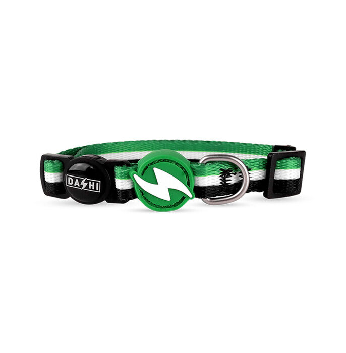 Dashi Coleira Gato Stripes³ - Green & Black