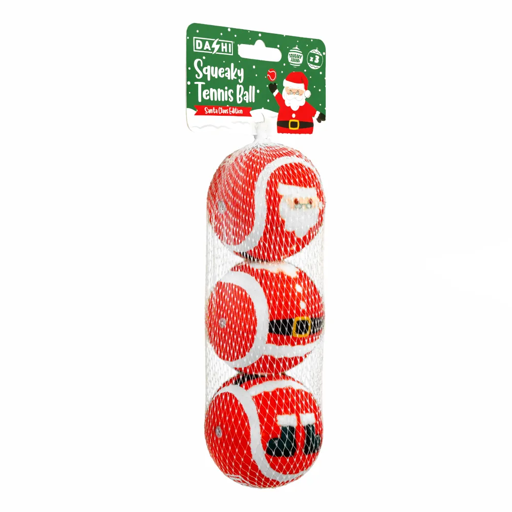Dashi Squeaky Tennis Ball Christmas Edition