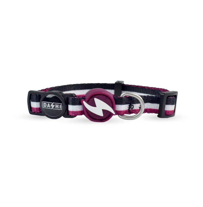 Dashi Coleira Gato Stripes³ - Purple & Black