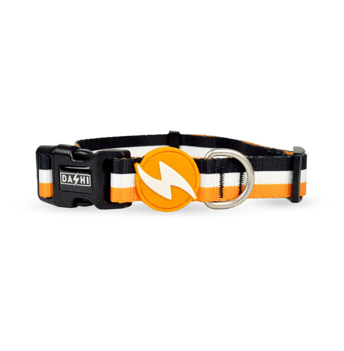 Dashi Coleira Stripes³ - Orange & Black