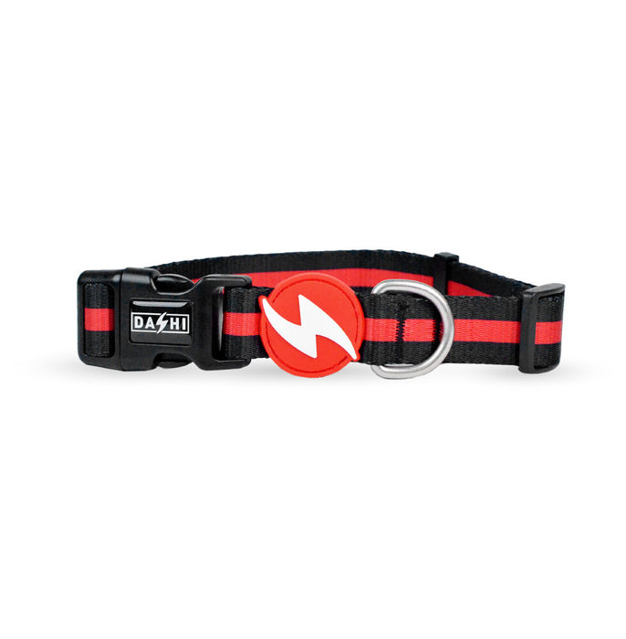 Dashi Coleira Stripes³ - Red & Black