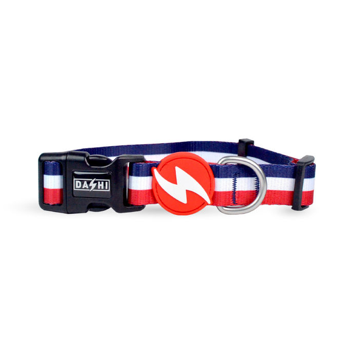 Dashi Coleira Stripes³ - Red & Blue