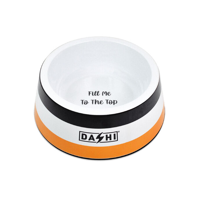 Dashi Stripes³ Bowl - Orange & Black