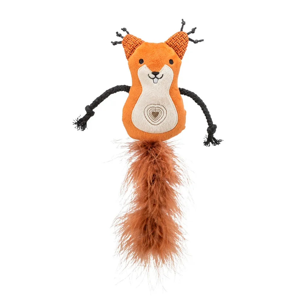 Esquilo em Peluche e Couro com Catnip para Gatos - Trixie