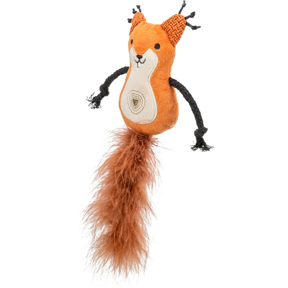 Esquilo em Peluche e Couro com Catnip para Gatos - Trixie