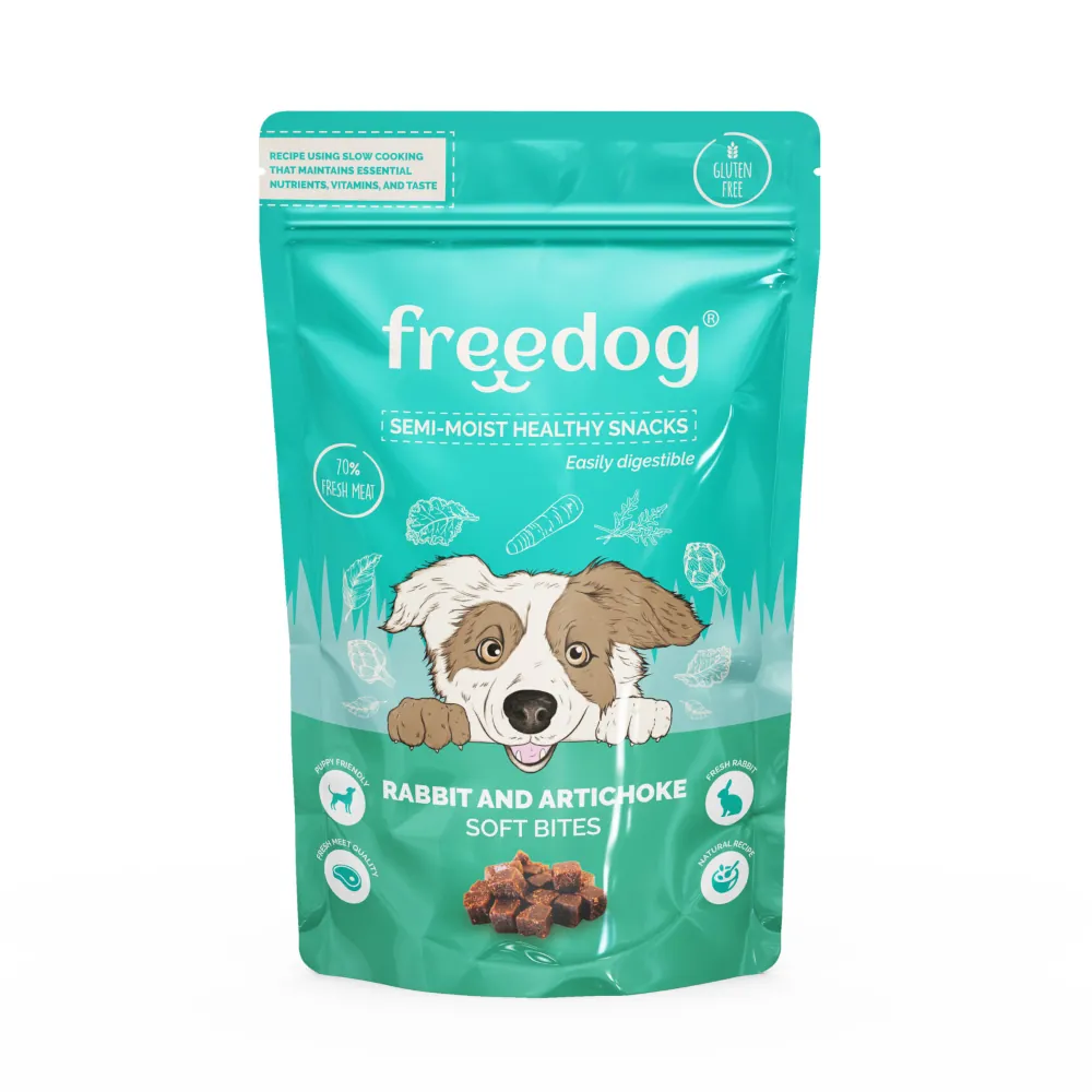 Freedog Semi-Moist Healthy Snacks - Coelho & Alcachofra