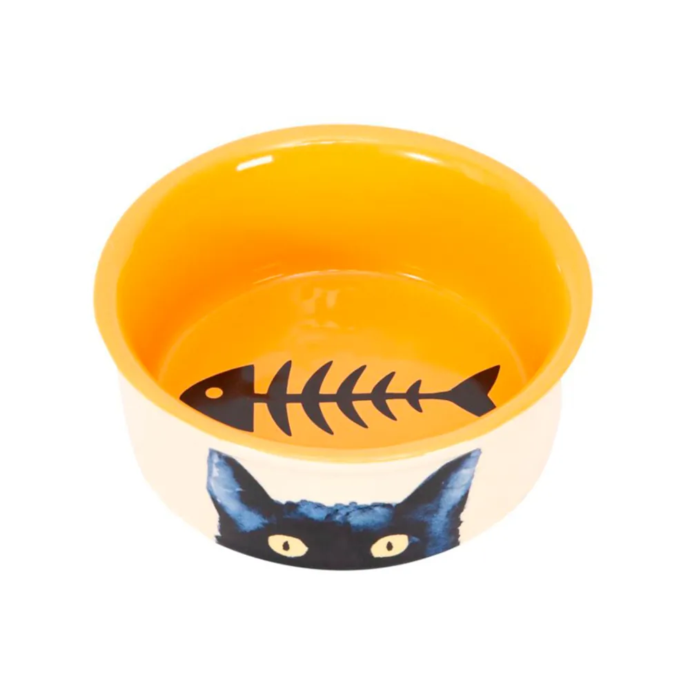 Gamela em Cerâmica Black Cat para Gatos - Freedog