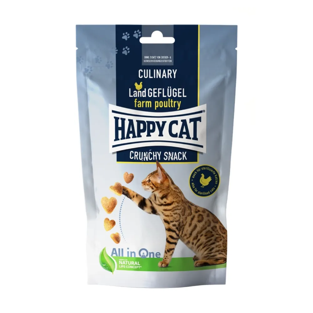 Happy Cat Culinary Crunchy Snack Farm Poultry