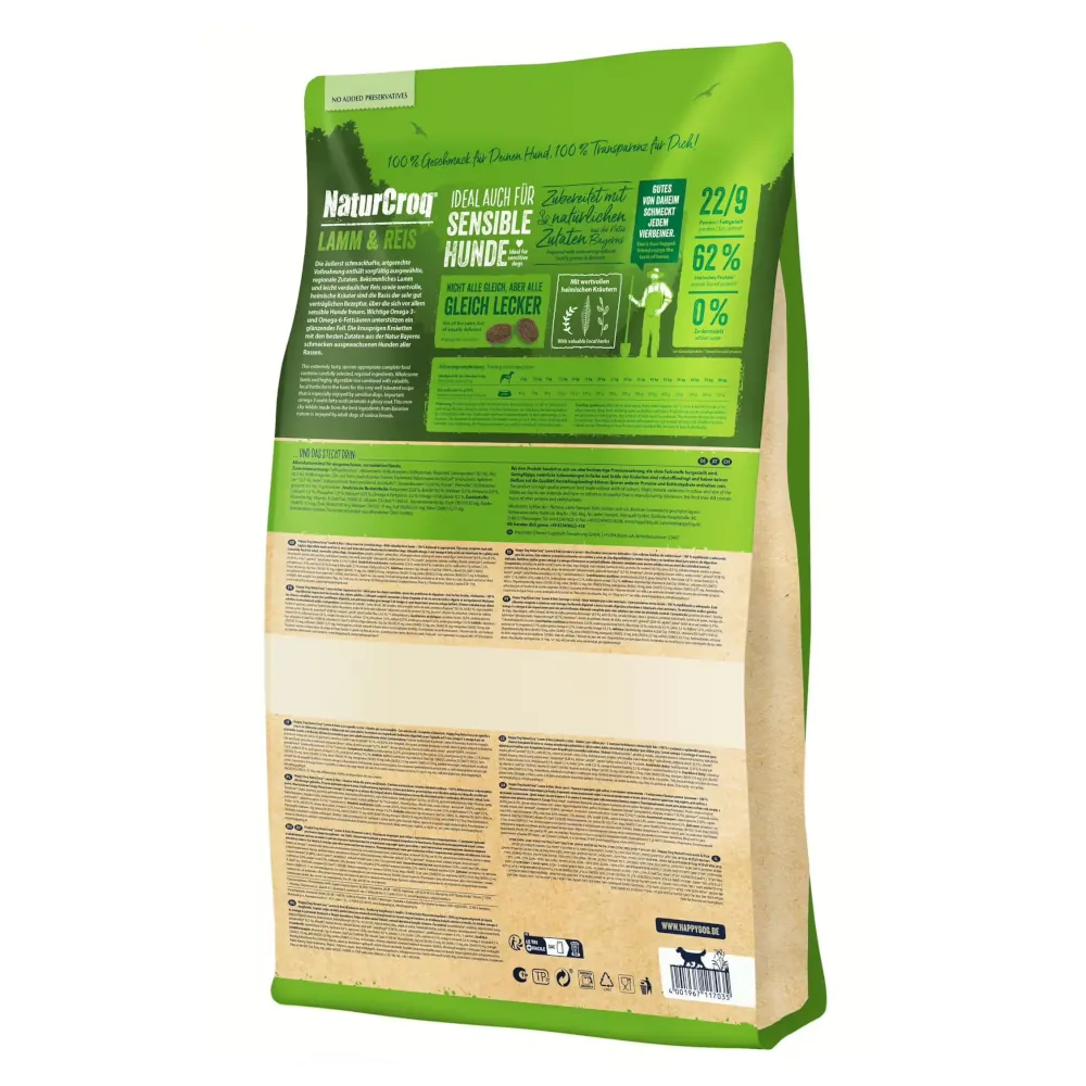 Happy Dog NaturCroq - Borrego & Arroz