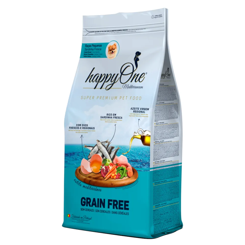 HappyOne Mediterraneum Cão Adulto Raças Pequenas - Sardinha Fresca