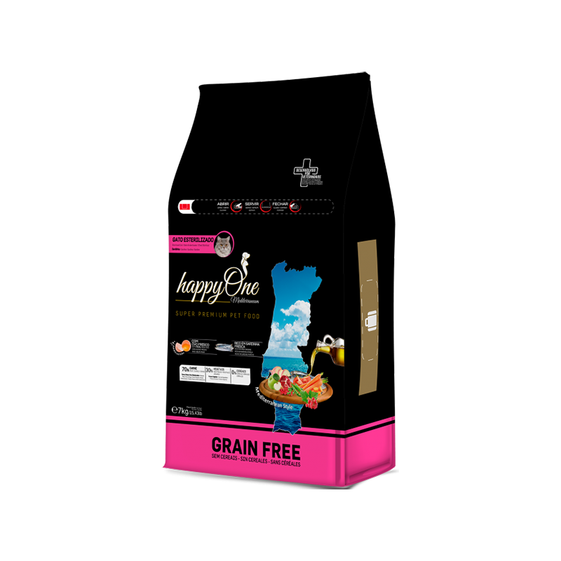 HappyOne Mediterraneum Gato Adulto Esterilizado - Sardinha Fresca