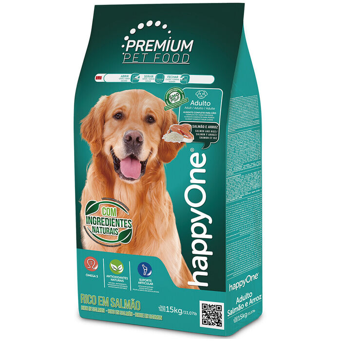 HappyOne Premium Cão Adulto - Salmão e Arroz
