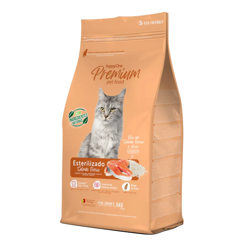 HappyOne Premium Gato Adulto - Salmão Fresco