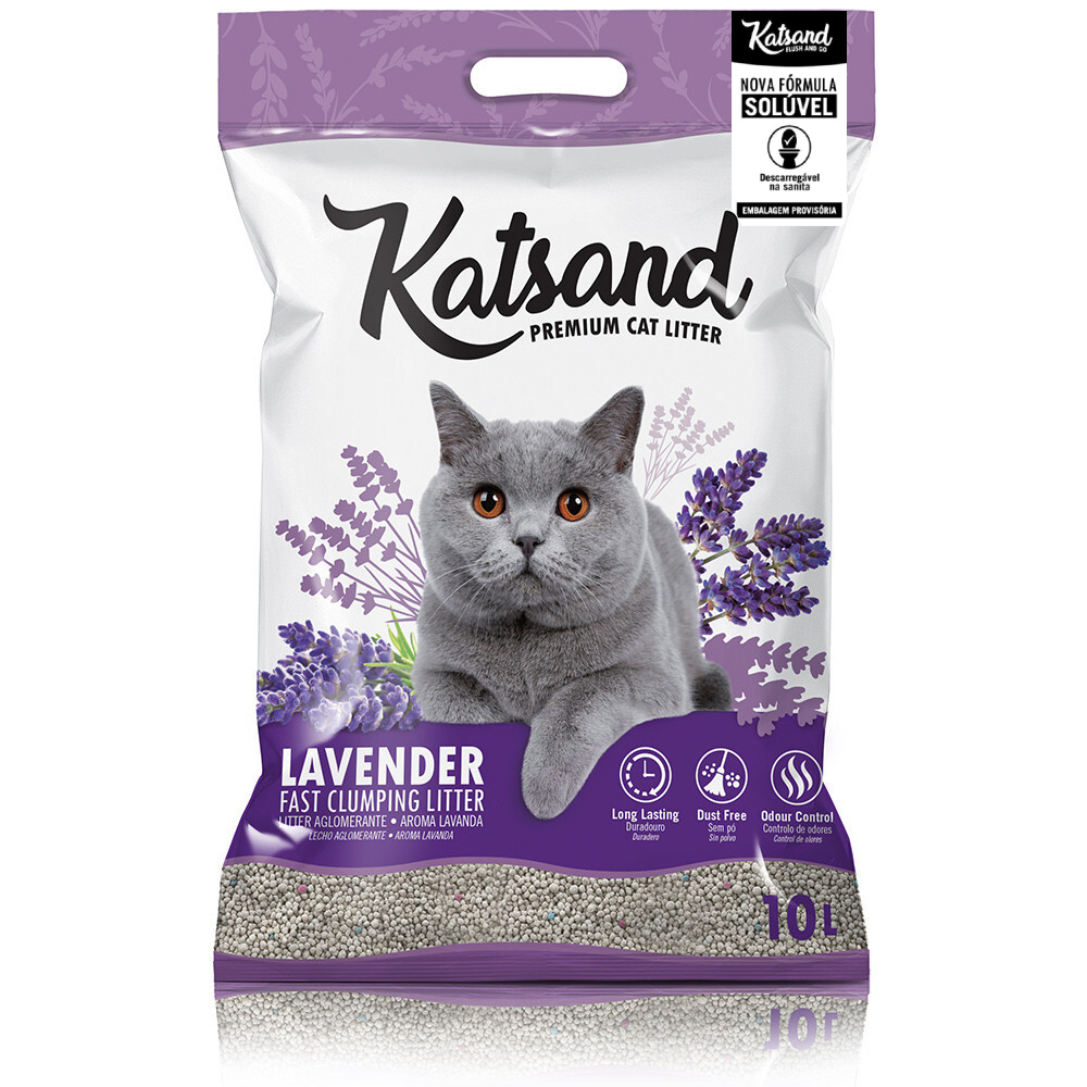 Katsand Flush & Go Areia Aglomerante - Lavanda