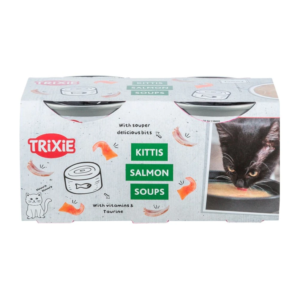 Kittis Salmon Soup - Sopa com Frango e Salmão para Gatos - Trixie