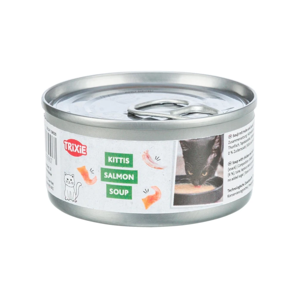 Kittis Salmon Soup - Sopa com Frango e Salmão para Gatos - Trixie