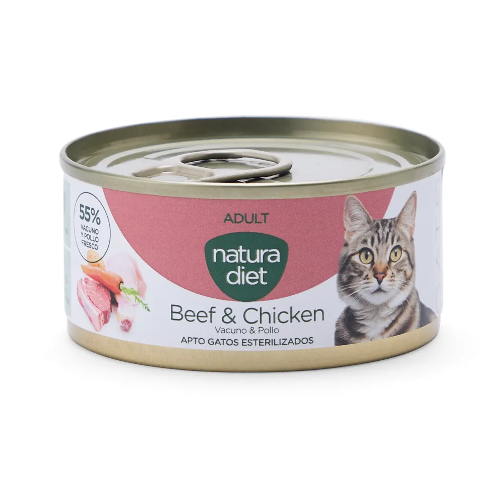 Natura Diet Paté Adult Cat - Vaca e Frango