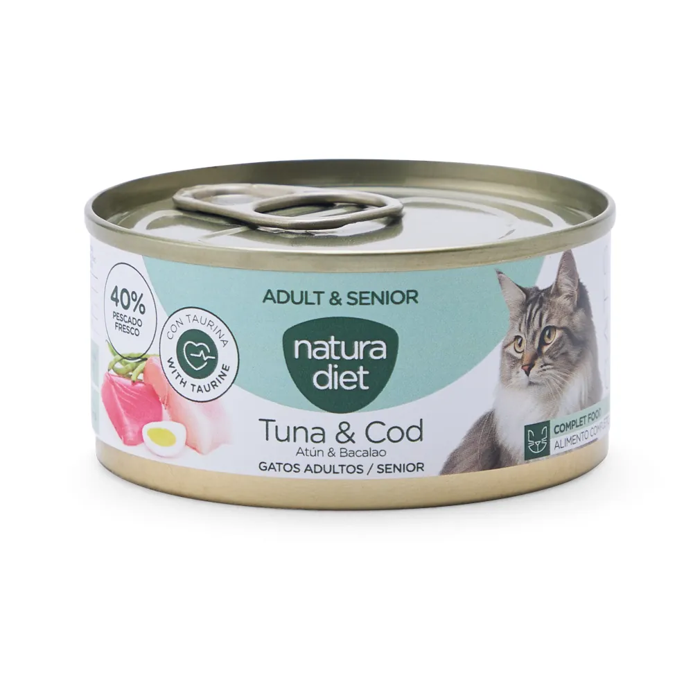 Natura Diet Paté Adult & Senior Cat - Atum e Bacalhau