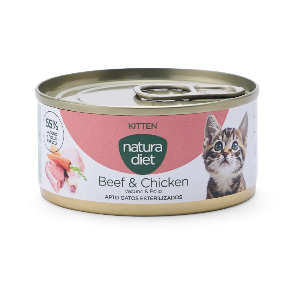 Natura Diet Paté Kitten - Vaca e Frango