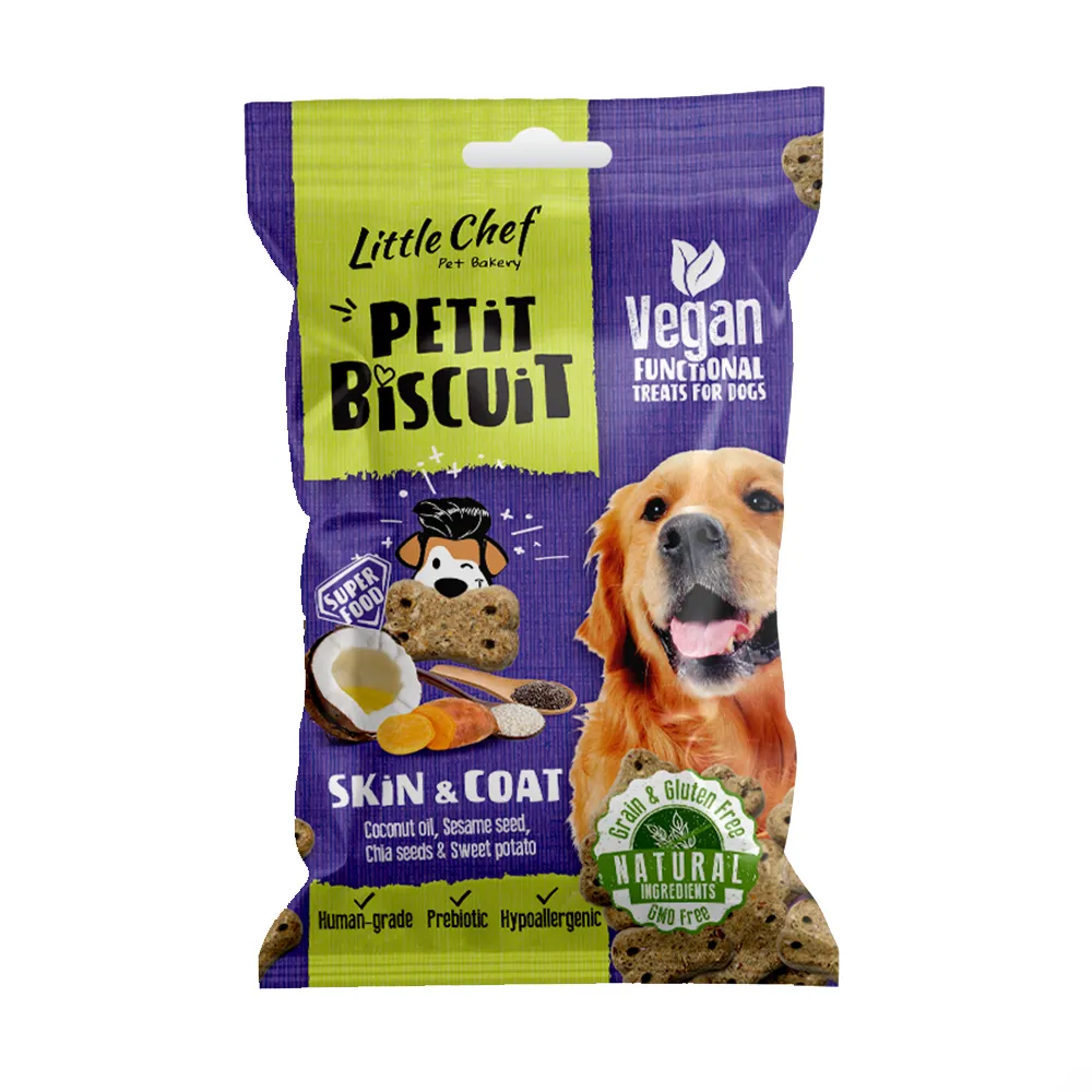 Natural Functional Grain Free Dog Treat for Skin & Coat - Little Chef Treats