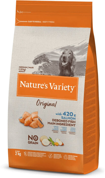 Natures Variety Original No Grain Cão Medium-Maxi Adulto - Salmão