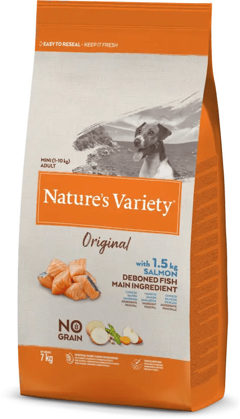 Natures Variety Original No Grain Cão Mini Adulto - Salmão 1