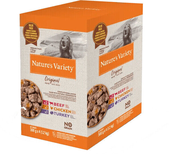 Natures Variety Original No Grain Patê Cão Medium-Max Adulto - Multipack