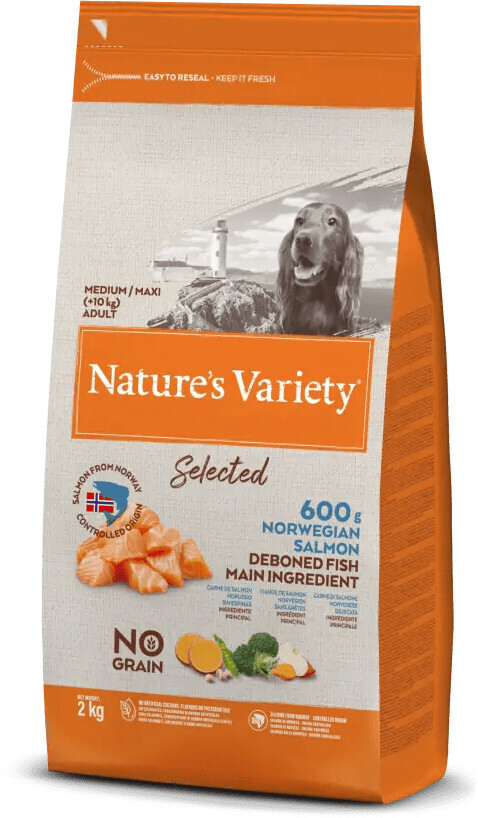 Natures Variety Selected No Grain Cão Medium-Maxi Adulto - Salmão da Noruega 0