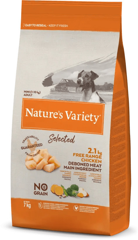 Natures Variety Selected No Grain Cão Mini Adulto - Frango do Campo 1