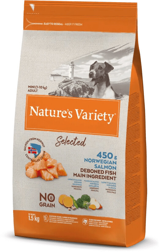 Natures Variety Selected No Grain Cão Mini Adulto - Salmão da Noruega 0
