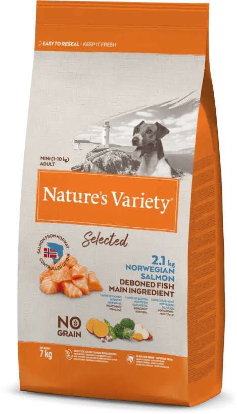 Natures Variety Selected No Grain Cão Mini Adulto - Salmão da Noruega 1