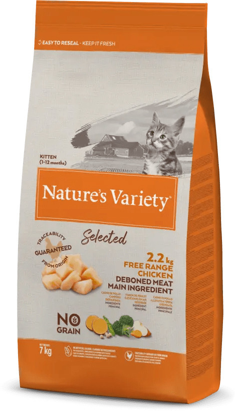 Natures Variety Selected No Grain Kitten - Frango do Campo 1