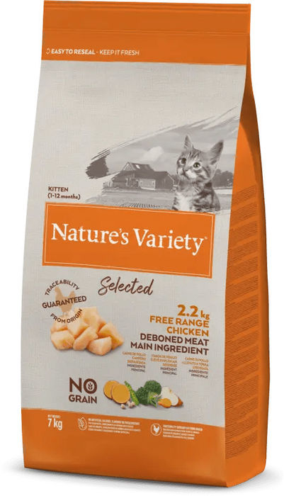 Natures Variety Selected No Grain Kitten - Frango do Campo