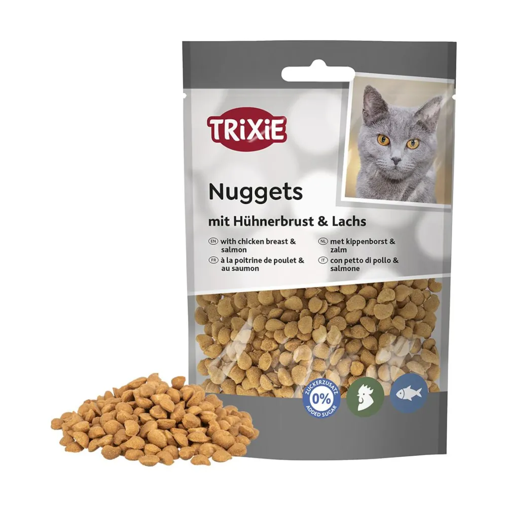 Nuggets com Peito de Frango e Salmão para Gatos - Trixie